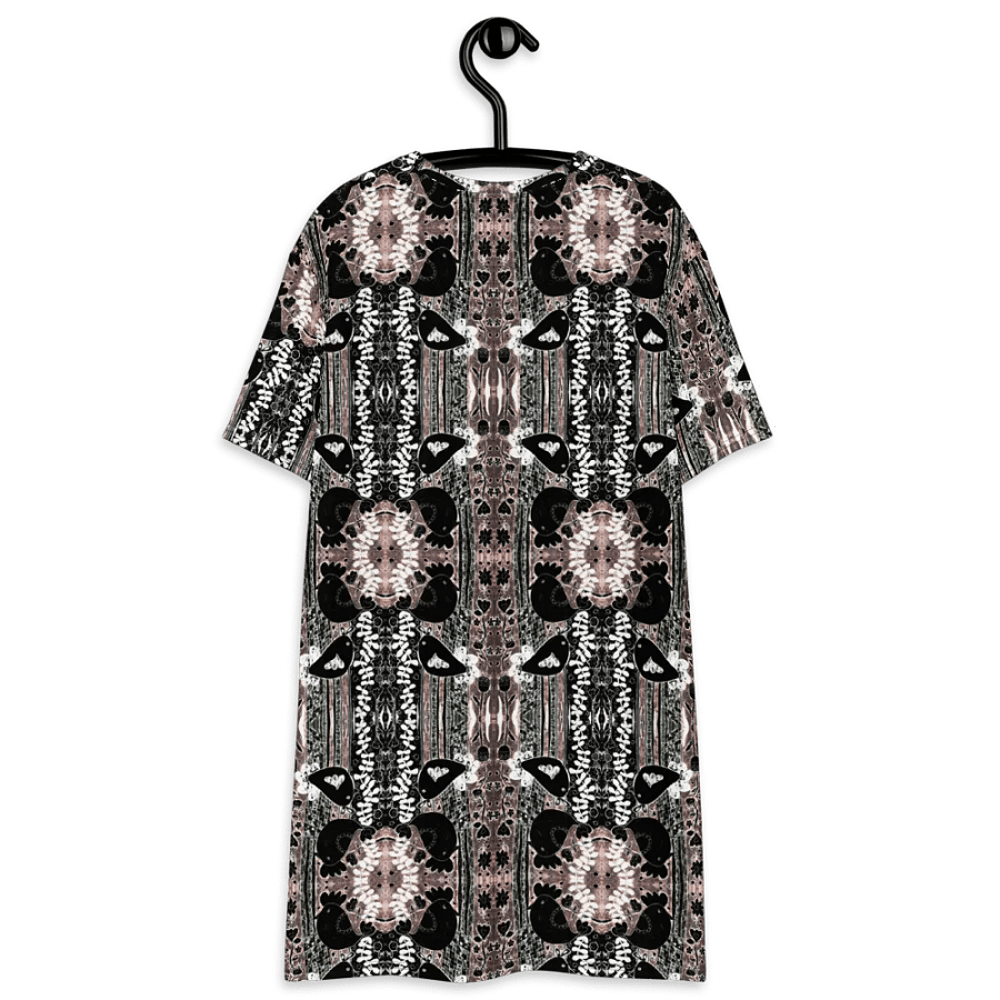 Abstract Floral Birds Ladies T Shirt Dress product image (9)