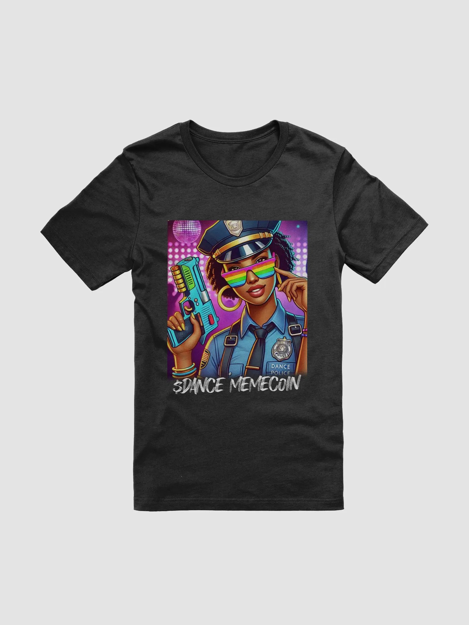 OFFICER FREESTYLE - DANCE MEMECOIN - PREMIUM TEE - BLACK product image (4)
