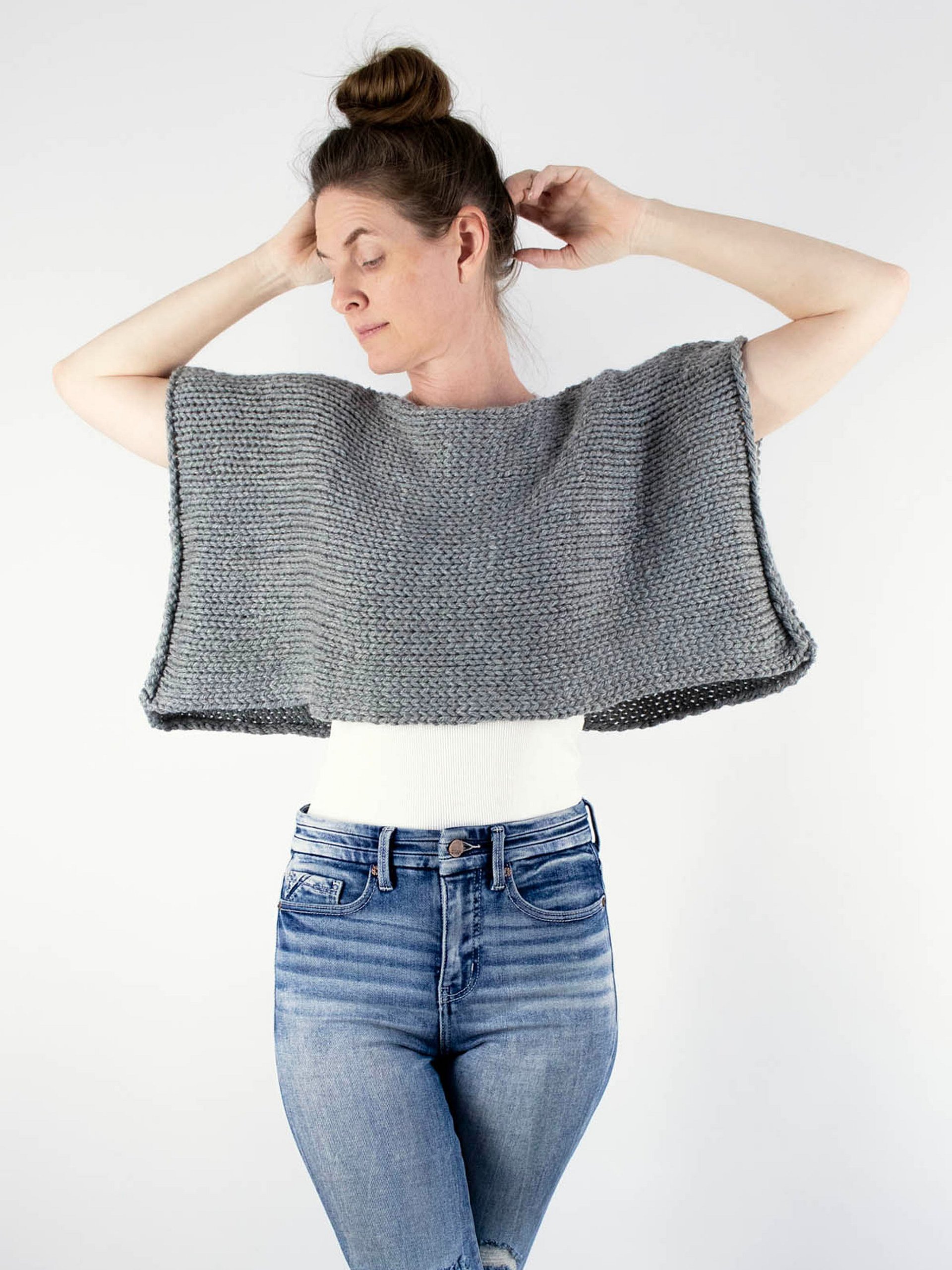 Crop Top Sweater Knitting Pattern - Winter Storm product image (3)