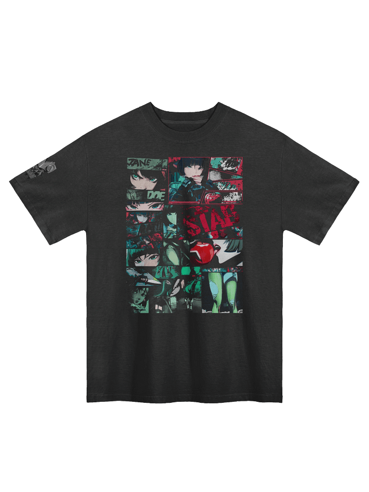 Premium Heavyweight Jane Doe "STAB!" Design T-Shirt with Shoulder Print Zenless Zone Zero product image (1)