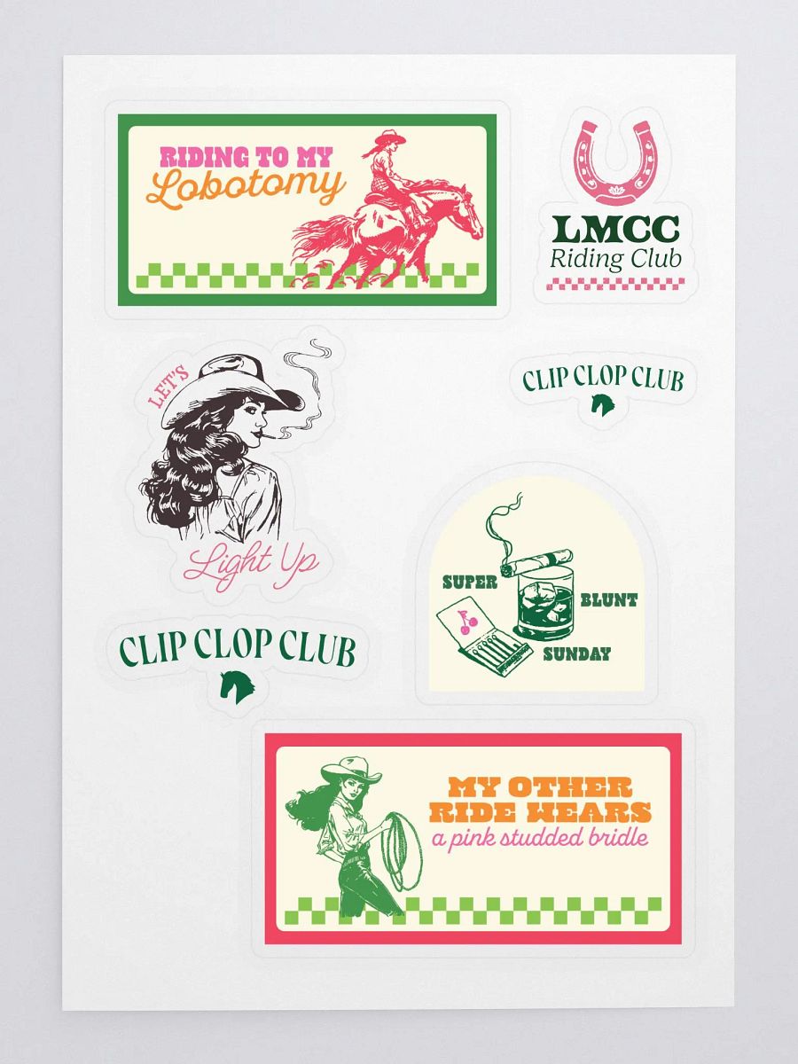 horse girl essentials sticker sheet product image (3)