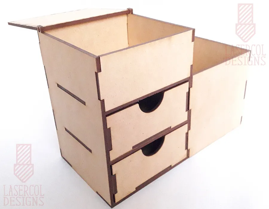 Desk Organizer with drawers - Laser Cut Files product image (3)