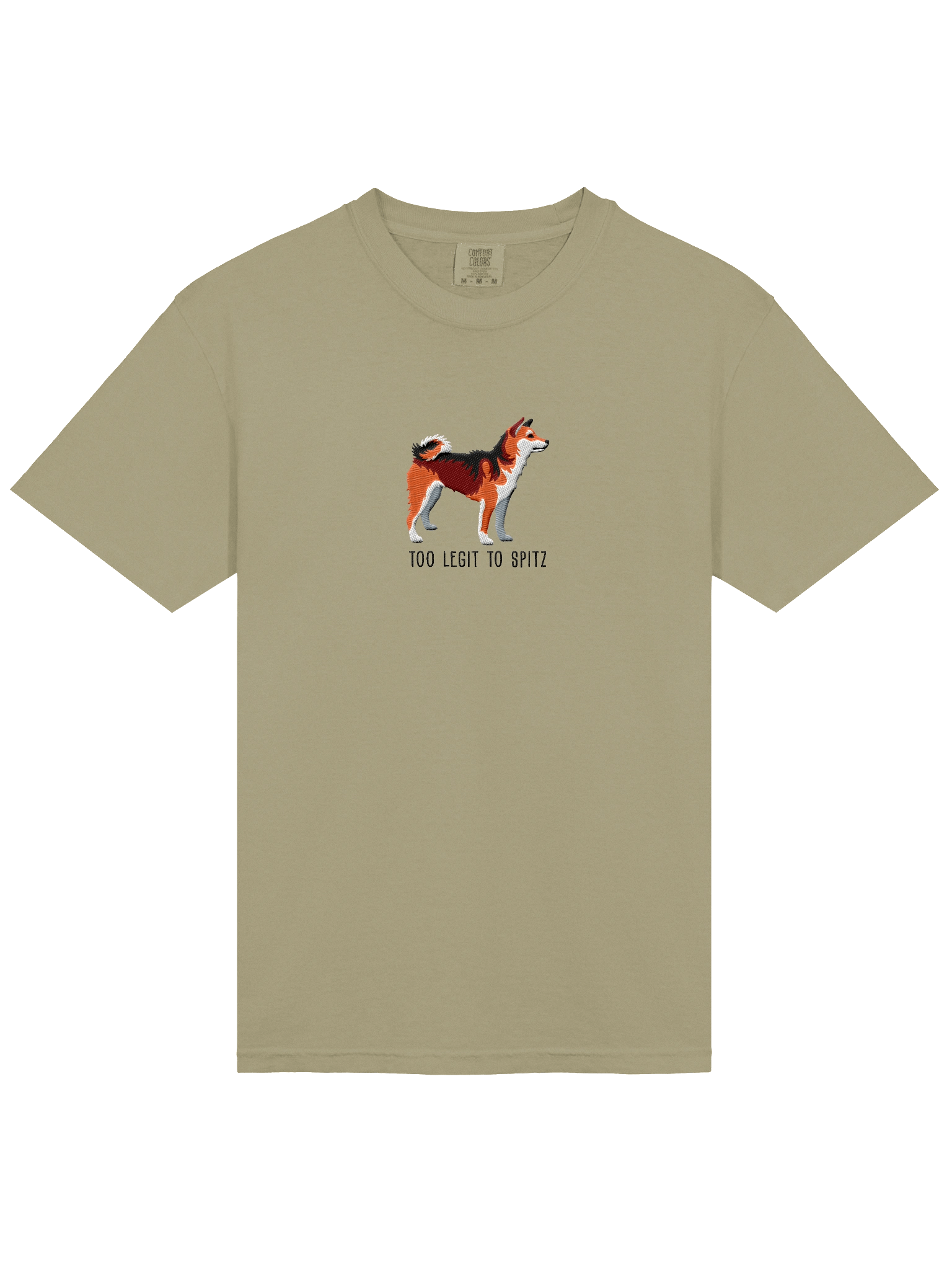 Too Legit to Spitz T-Shirt(Embroidered) of a Shiba Inu(Sesame) product image (12)