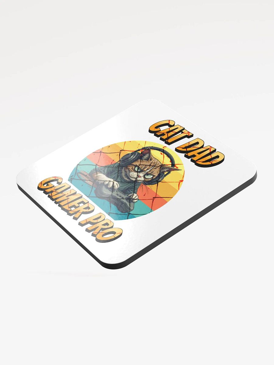 Cat Dad Gamer Pro Coaster Set product image (4)