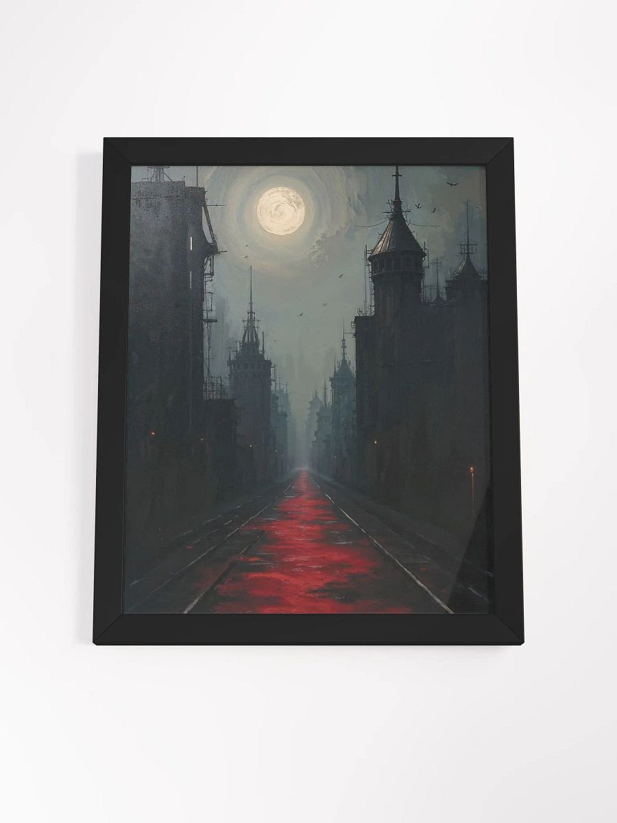 Moonlit Gothic Cityscape Framed Print product image (5)