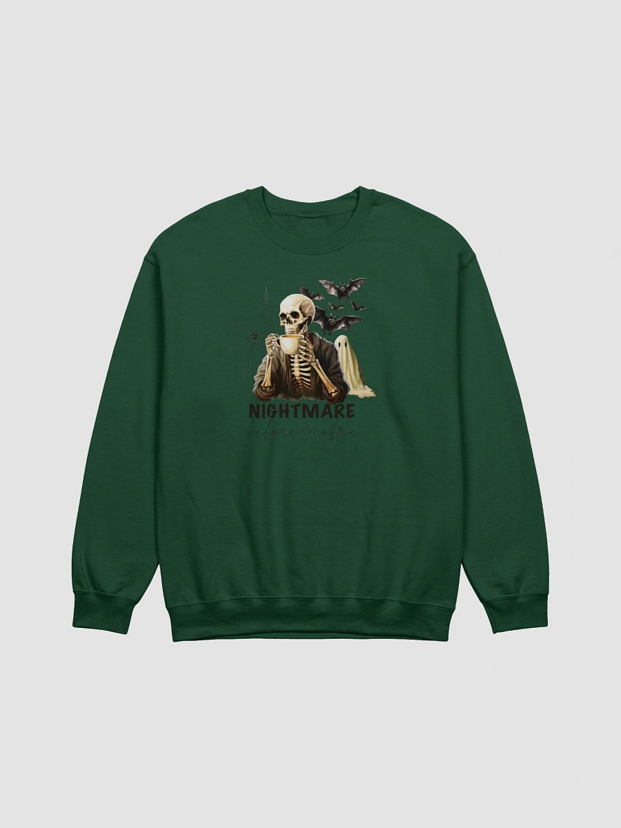 Nightmare Before Coffee Halloween Skeleton Unisex Sweatshirt product image (2)