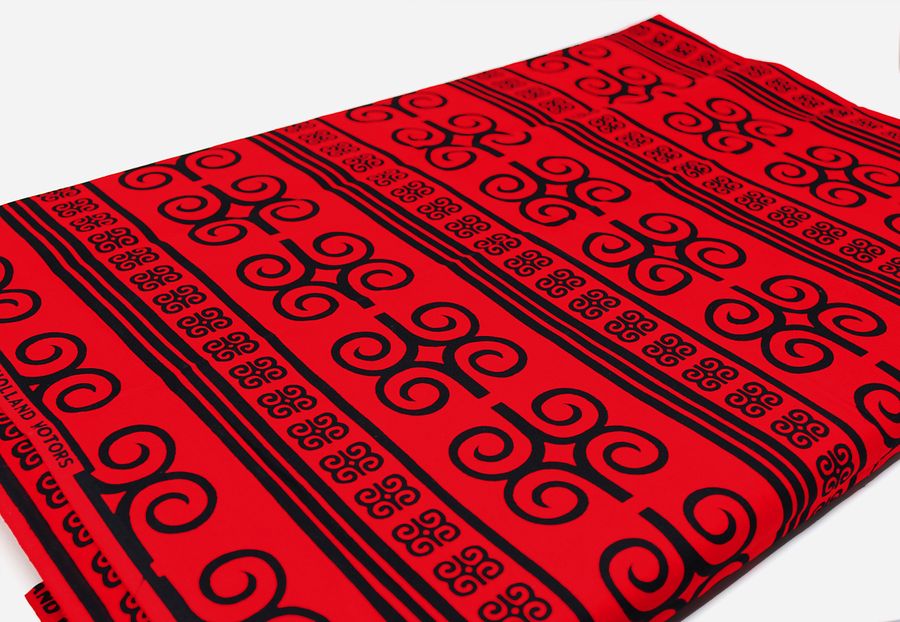 Scampolo Tessuto Wax Print - Design Simboli Tradizionali - 68 cm x 114 cm - cod.565/B product image (2)