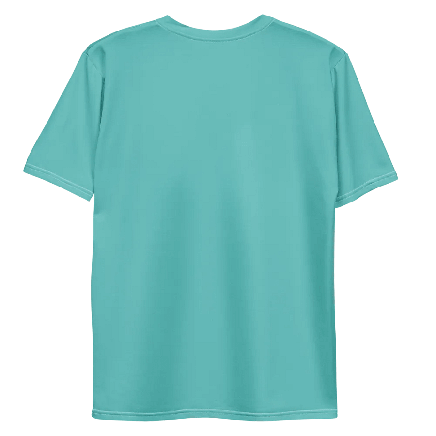 Plain Turquoise Blue True Summer Men's Crewneck Polyester Heavyweight Premium T-Shirt by Treasure Pie product image (10)