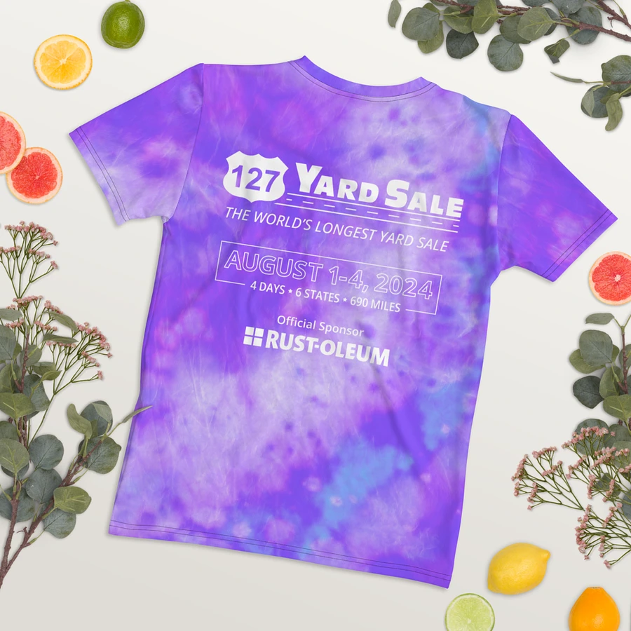 127 Yard Sale (2024) - All-Over Lavender Blue Tie-Dye Print Women's Crew Neck T-Shirt product image (12)