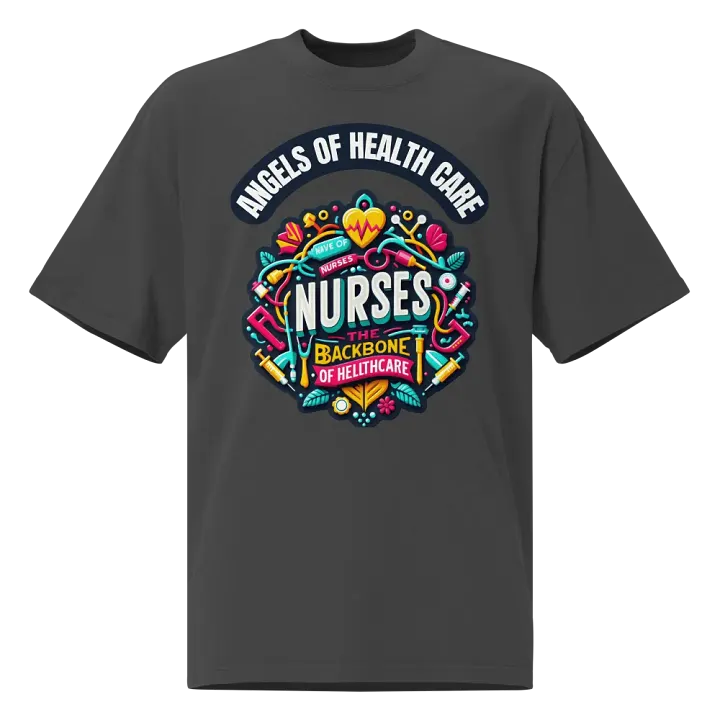 Nurse Tribute Oversized Faded T-Shirt product image (1)