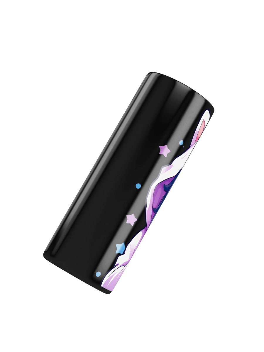 Cozy Kawaii Anime Girl 20 oz Skinny Stainless Steel Tumbler - Black product image (4)