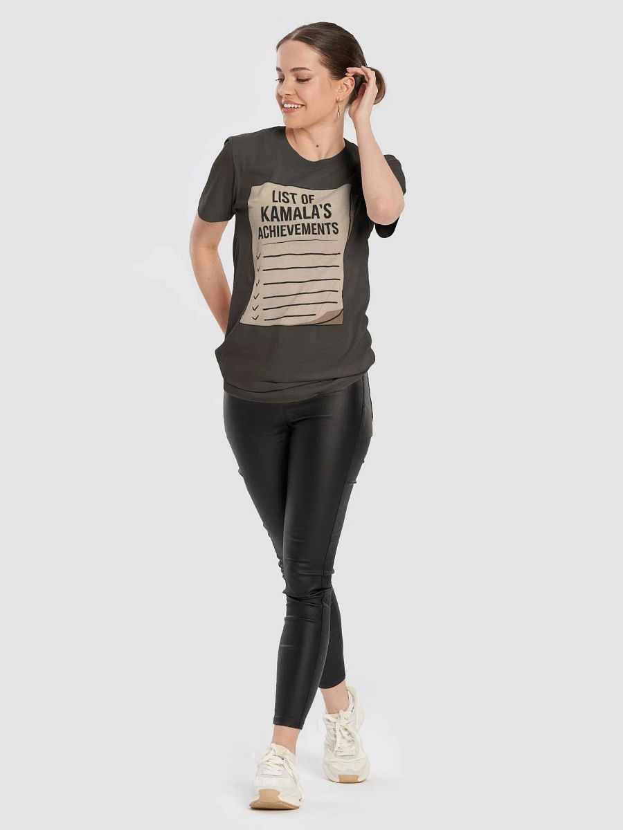 List of Kamala's Achievements blank Unisex t-shirt, product image (103)