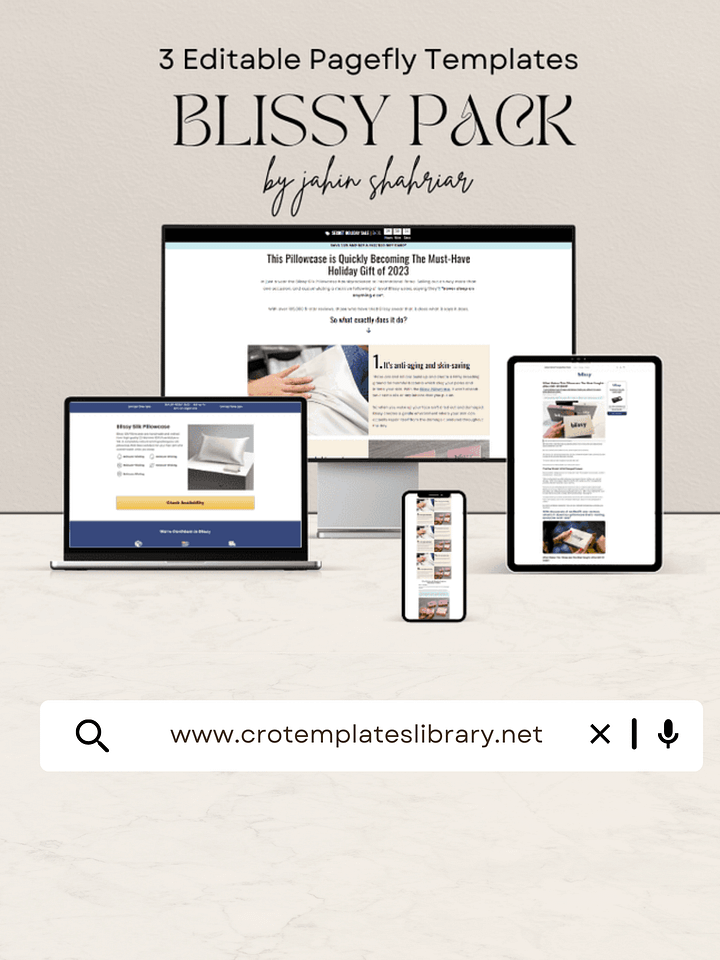 Blissy Shopify Advertorial Templates Pack product image (1)