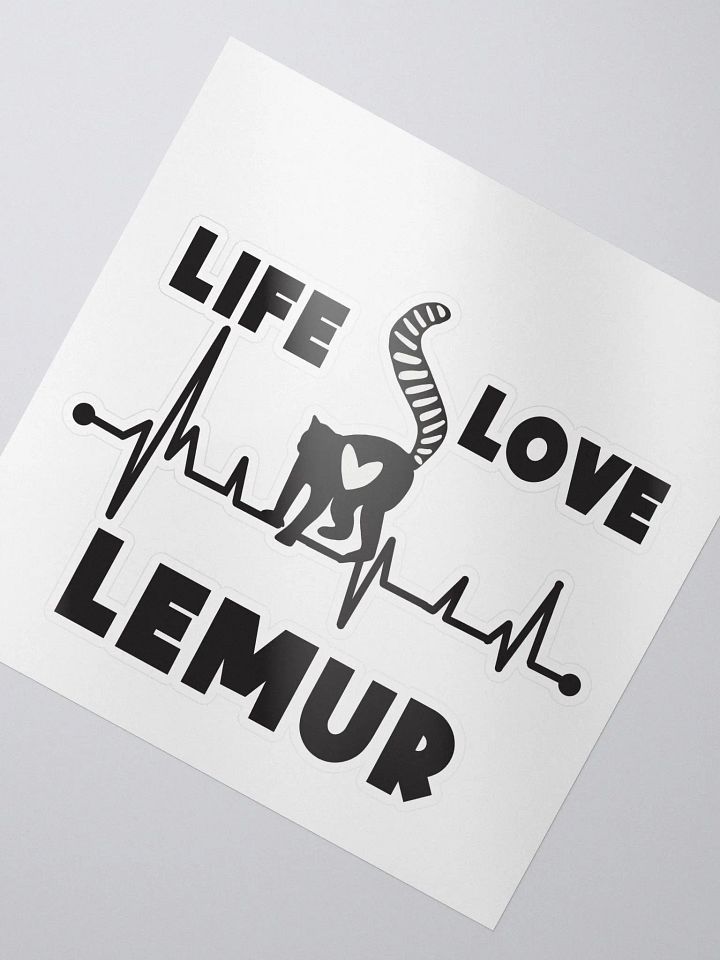 Life Love Lemur Kiss-Cut Sticker product image (2)