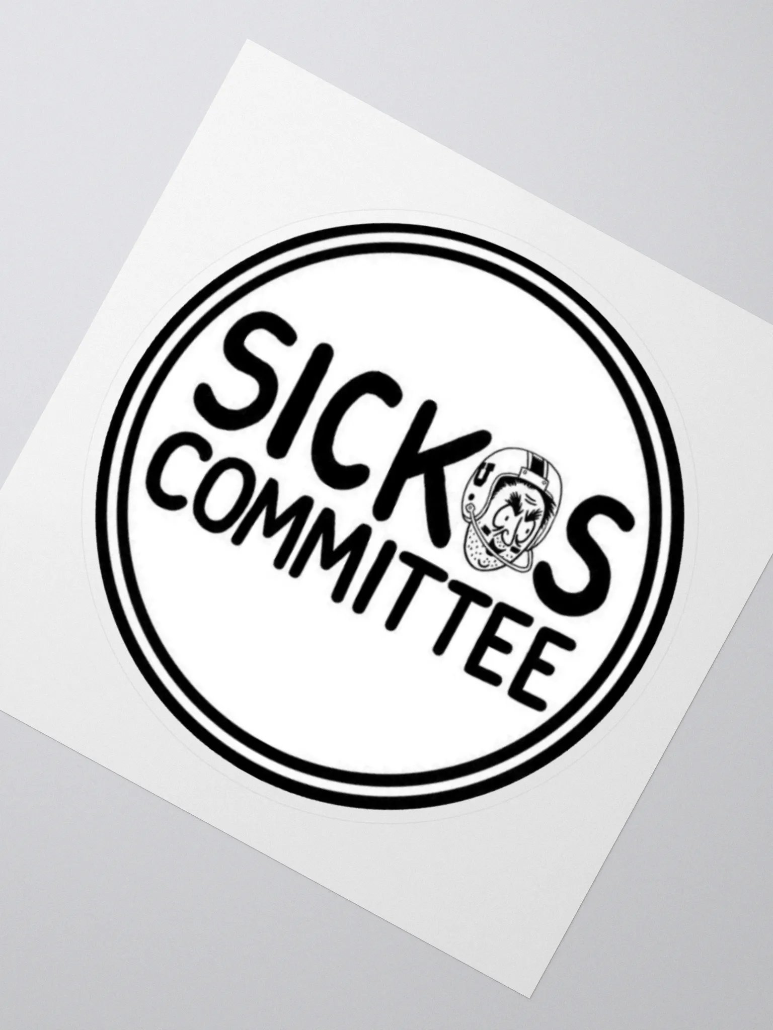 Sickos Committee Circle Logo Sticker with Helmet product image (2)