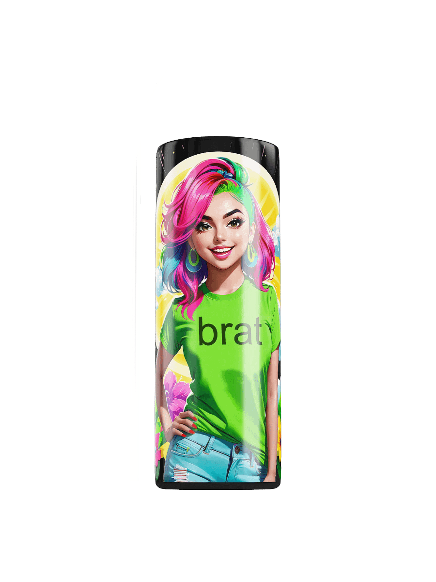 Brat 20 oz Skinny Stainless Steel Tumbler - Black - Brat Life v5 product image (1)