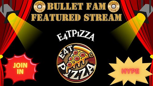 ⚡ Spotlight ON, chat ready! ⚡ 
The Bullet Fam’s Featured Streamer tonight is @e4tp1zza Come vibe, laugh, and make memories wi...