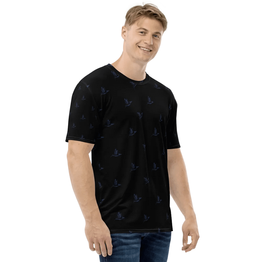 humming birds on black t shirt product image (4)
