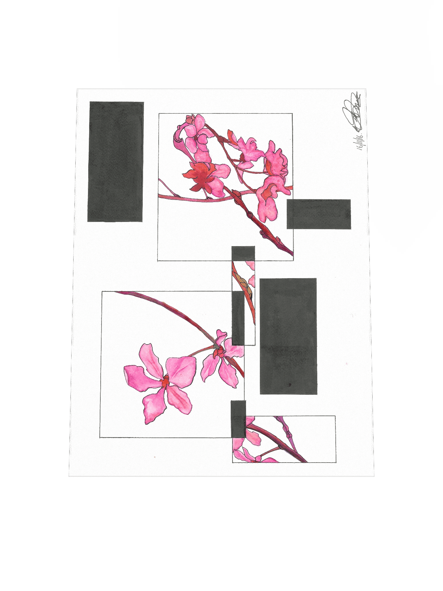 Floral Geometry Matte Poster(Landscape) product image (4)