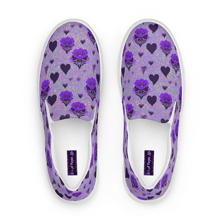 Women's Shadowheart Bloom Iridescent Canvas Slip-Ons product image (1)