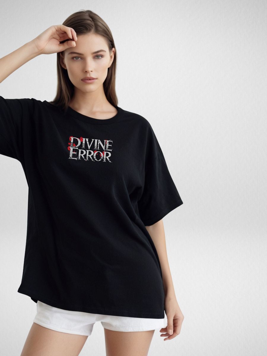 DIVINE ERROR Graphic Tee | Streetwear | Unisex Cotton T-Shirt product image (4)