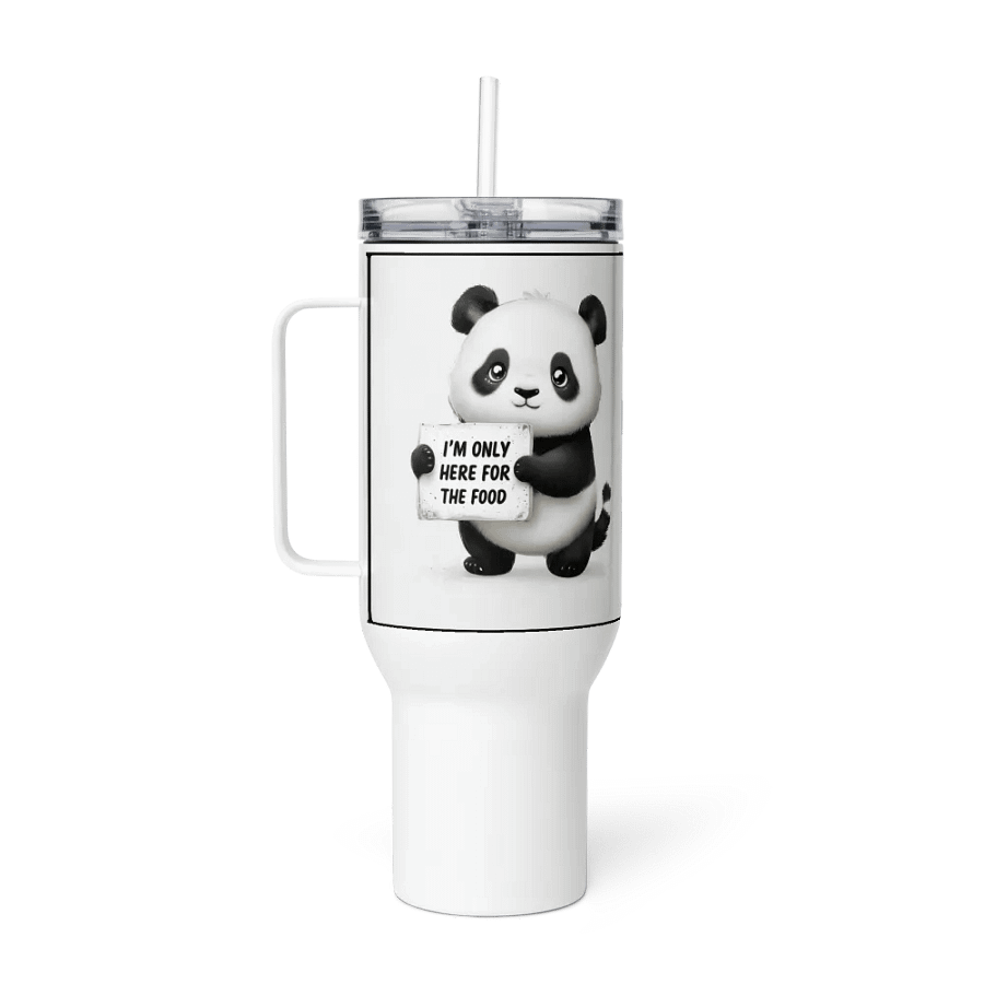 Panda Pal "I'm only here for the food" Travel Mug product image (6)