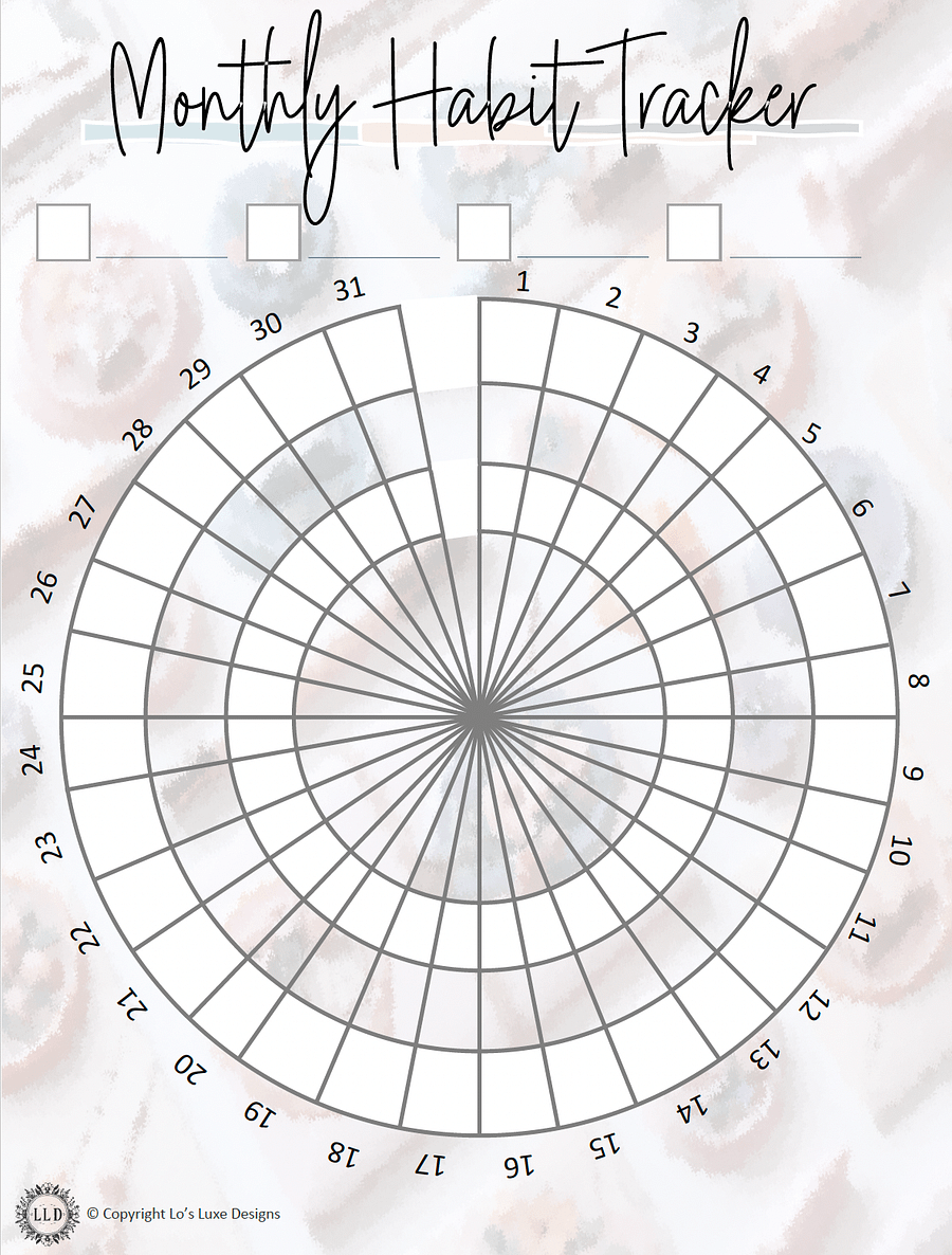 Vintage Inspired - Habit Tracker Bundle - 8.5x11 Printable product image (1)