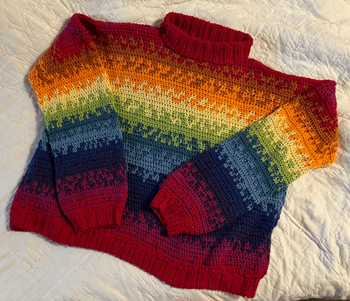 Pixelated Stripe Sweater product image (1)