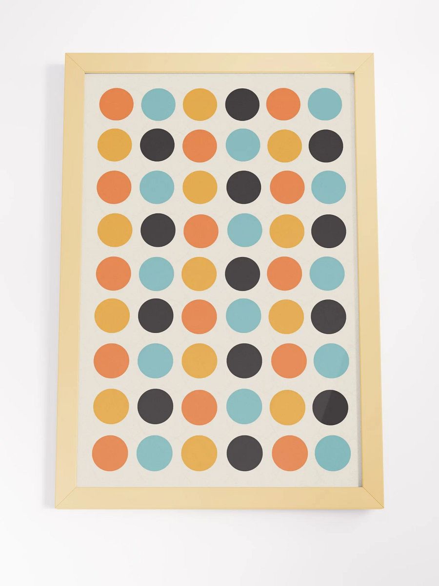 Vibrant Grid Circles Art Print | Modern Wall Art with a Playful Edge product image (3)