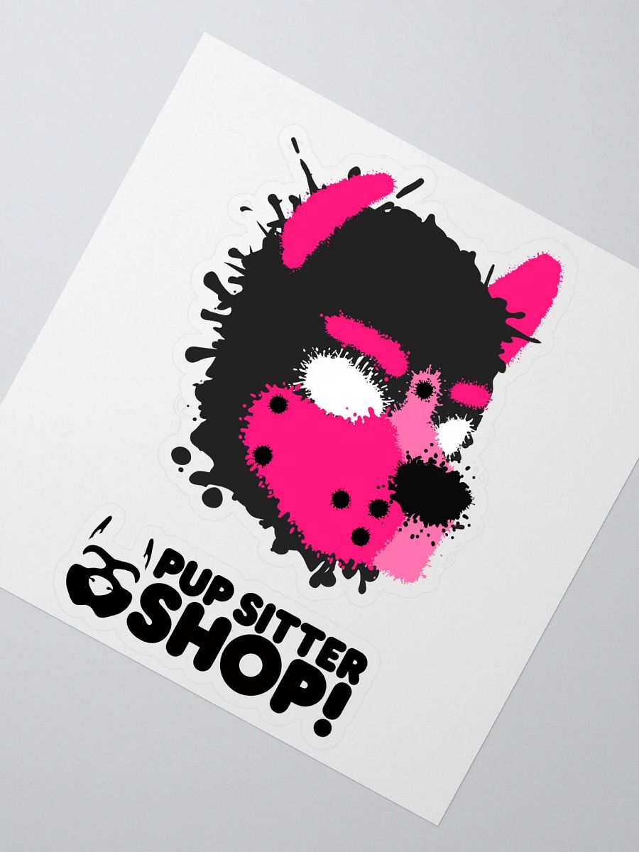 Pup Splatter Sticker - Pink product image (2)