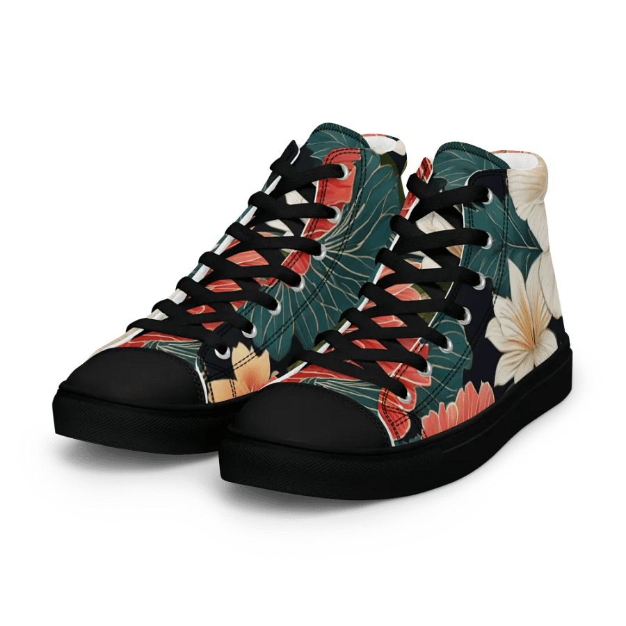 Women's Floral Harmony High Top Canvas Shoes product image (7)
