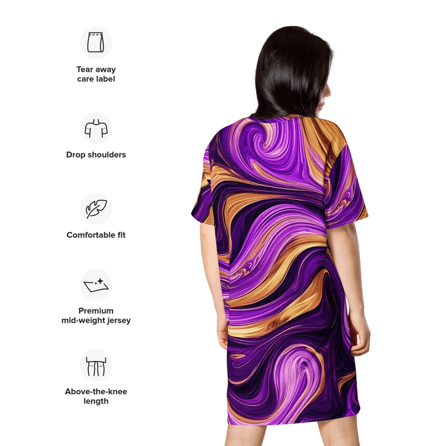 Dreamy Swirl T Shirt Dress product image (11)
