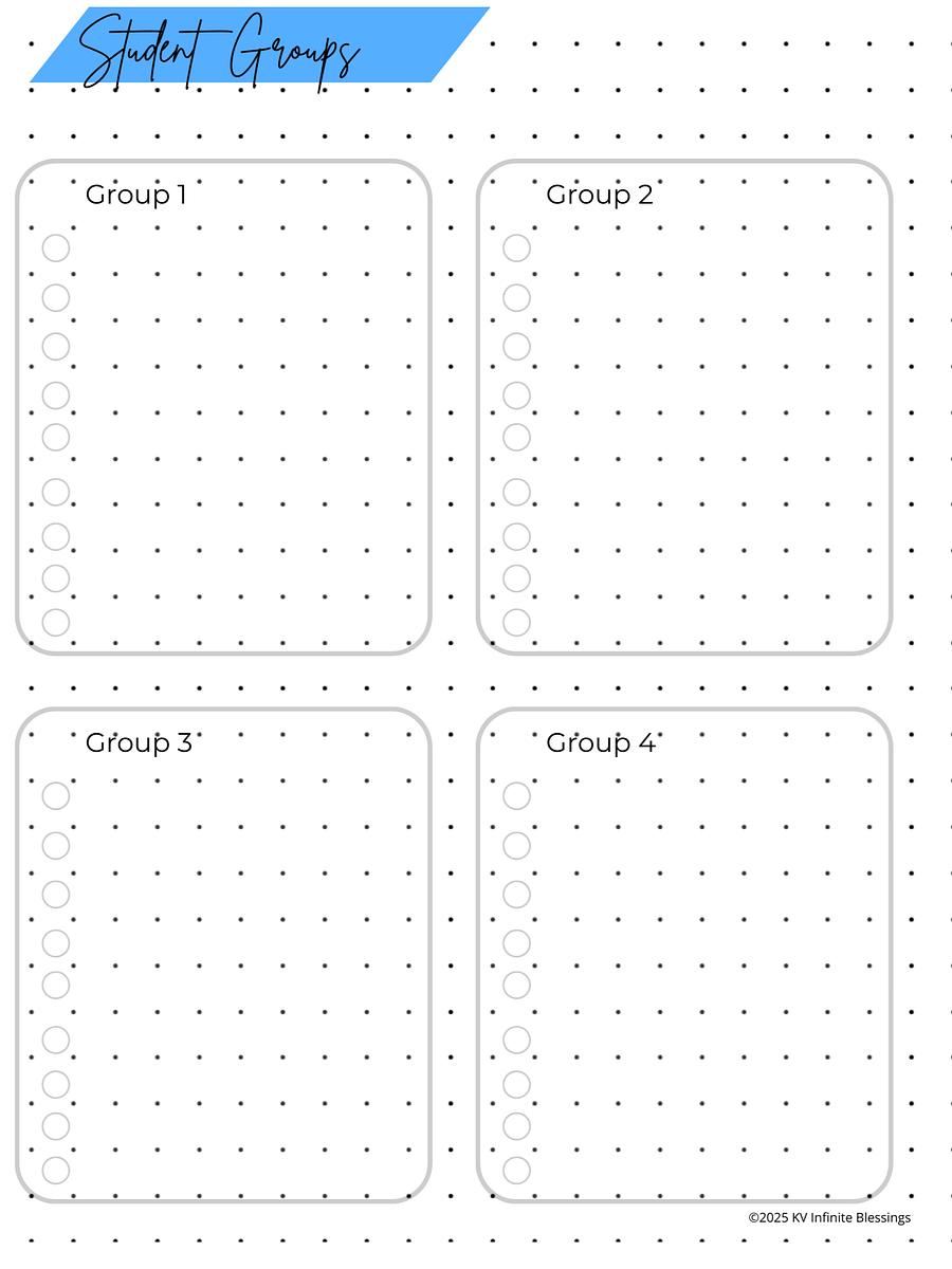 Small Group Organization | Digital & Printable Bullet Journal product image (4)