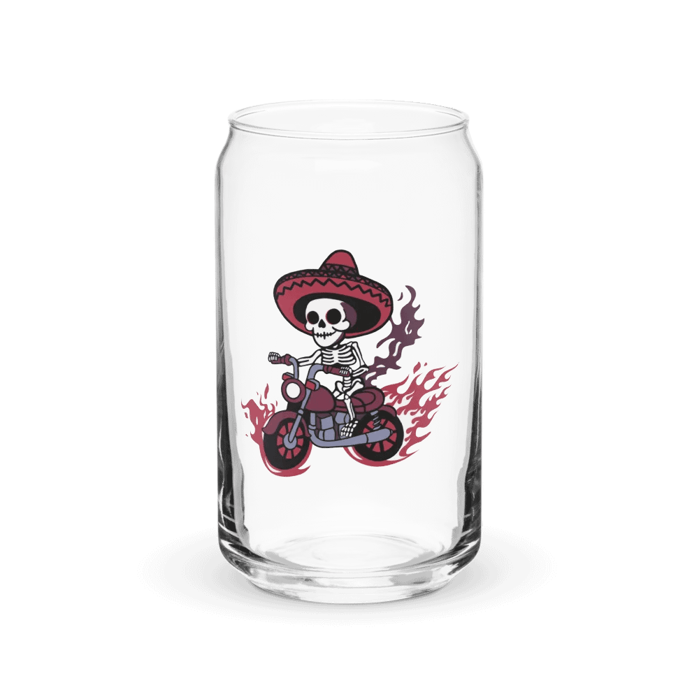 Bone to be Wild 16oz Can-Shaped Drinking Glass product image (1)