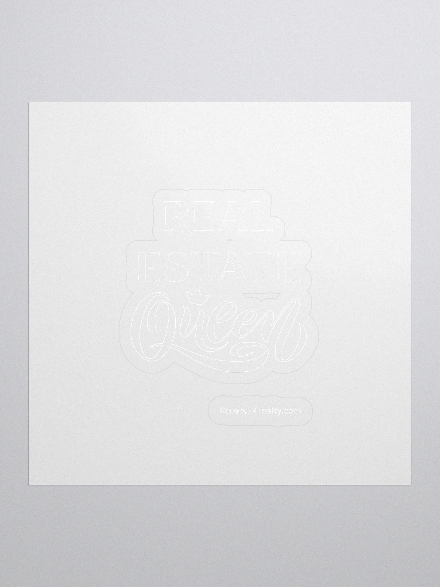 Real Estate Queen Kiss Cut Stickers product image (1)