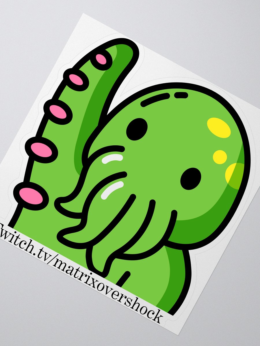 5.5x5.5 Cthulhu Hello Emote Sticker product image (2)
