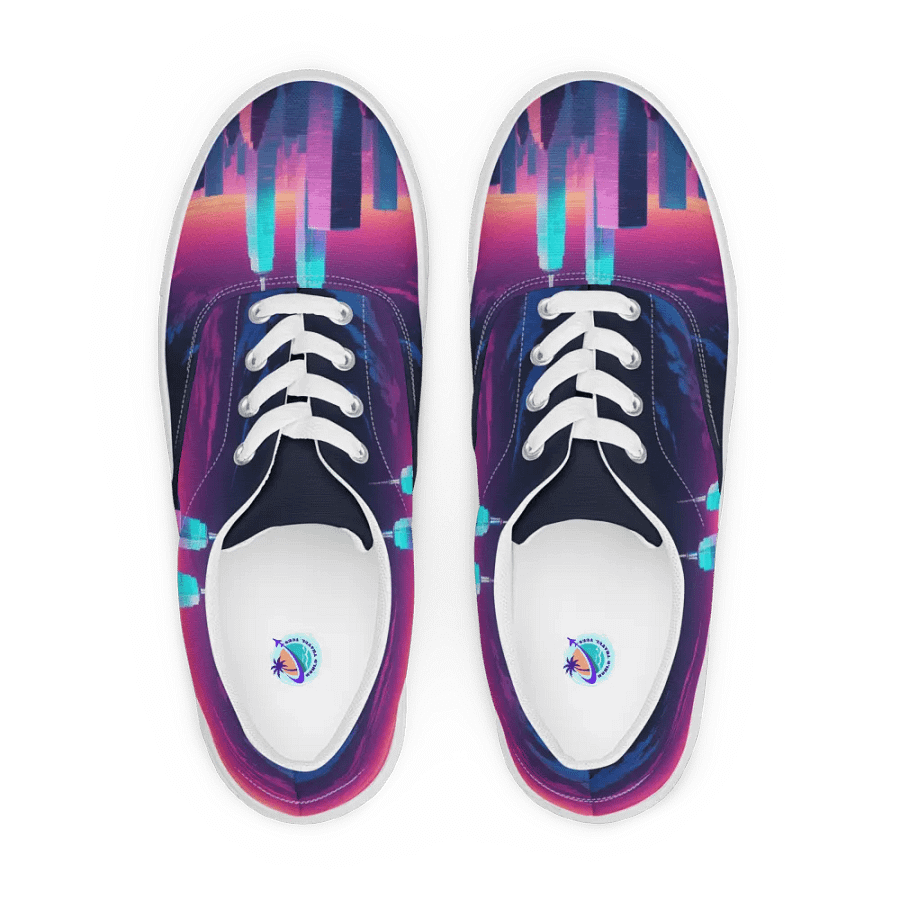 Vaporwave New York City All Over Print Canvas Shoes product image (10)