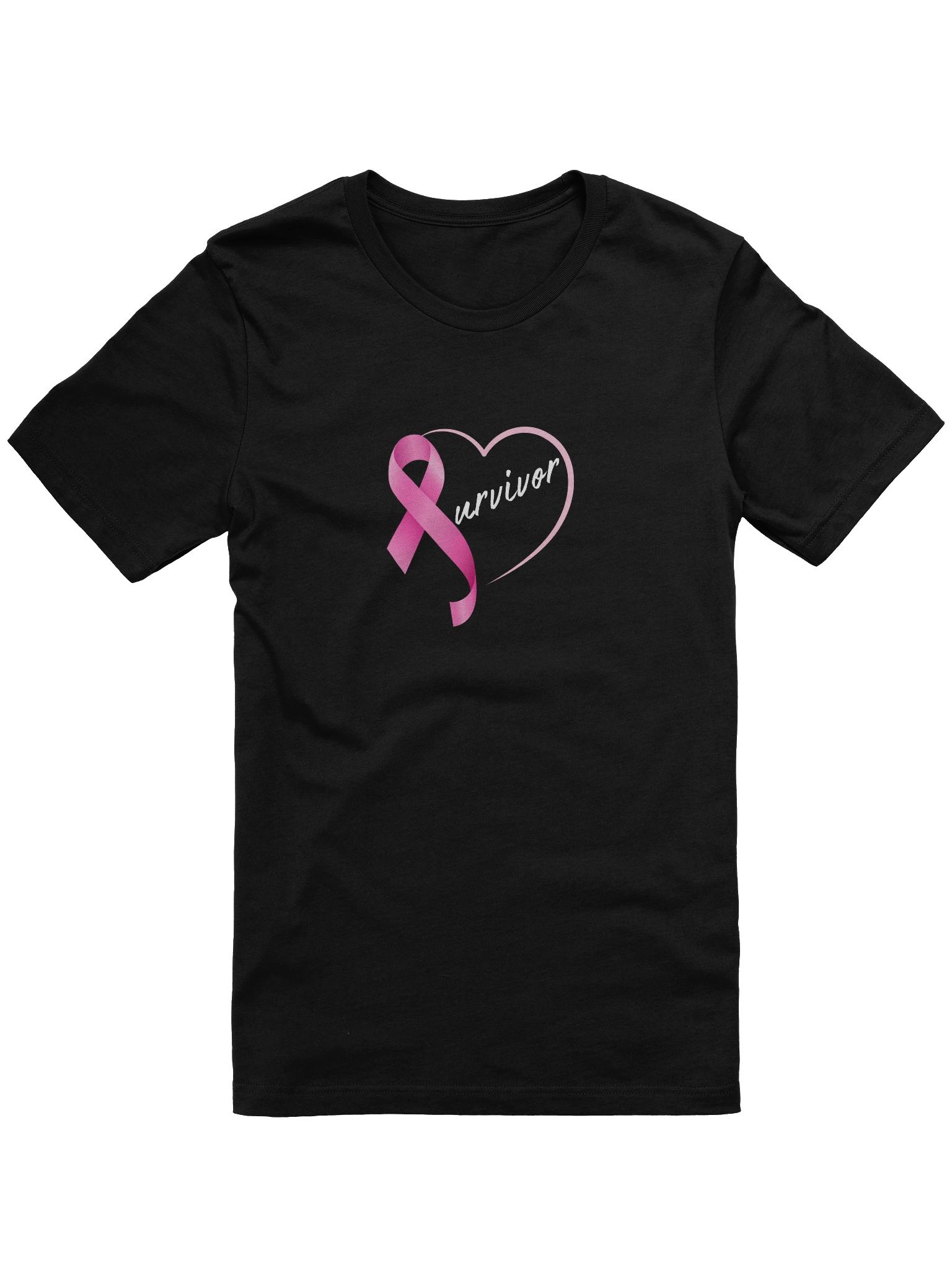 Pink Ribbon Breast Cancer Survivor T-Shirt product image (1)