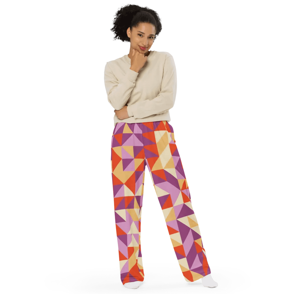 BUIII Dynamic Geometry: Autumn Breeze Wide-Leg Pants product image (9)
