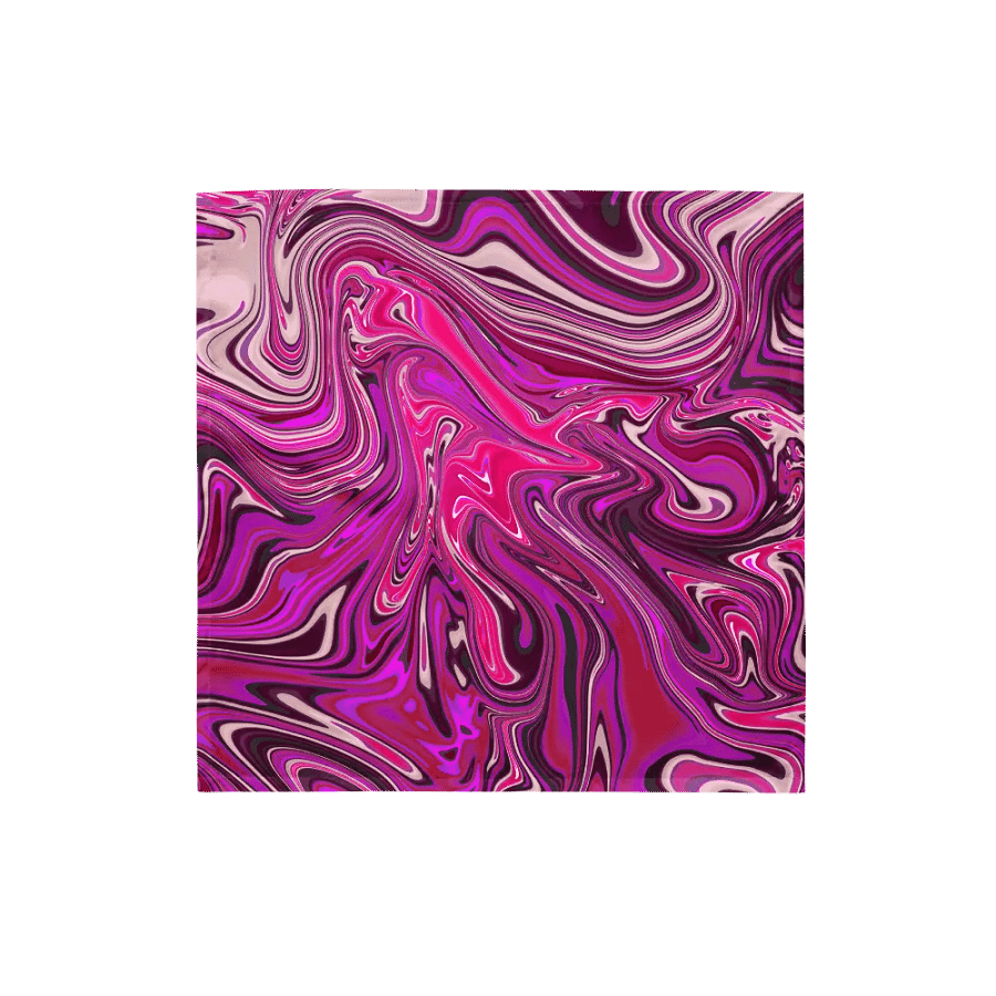 Bandana - Pink and Purple Digital Fluid Art product image (5)