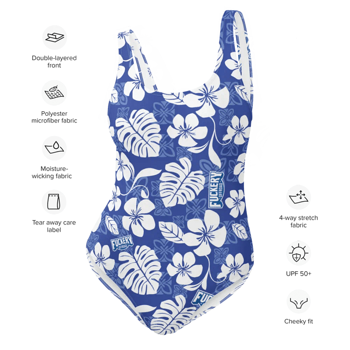 Fuckery Offroad Ladies Hawaiian Swinsuit - Blue product image (2)