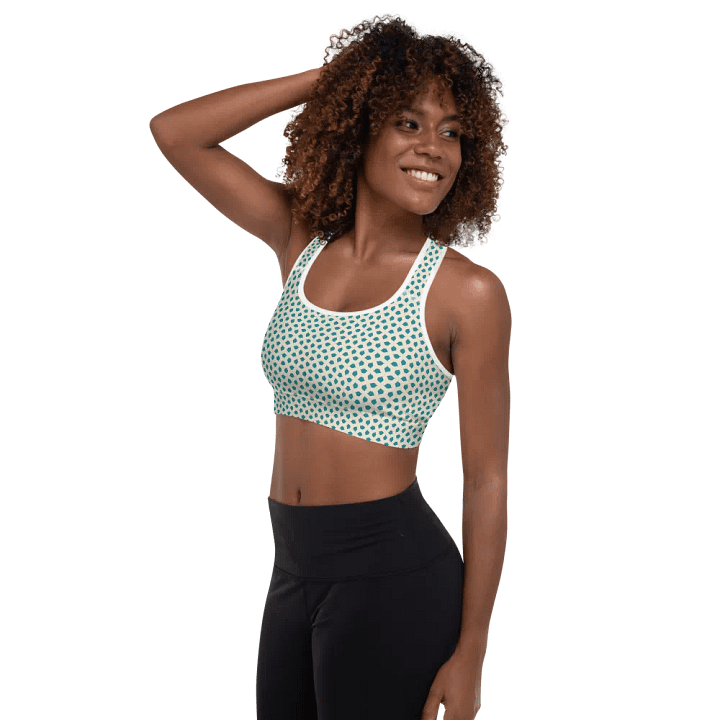Blue Leaves Padded Sports Bra product image (1)
