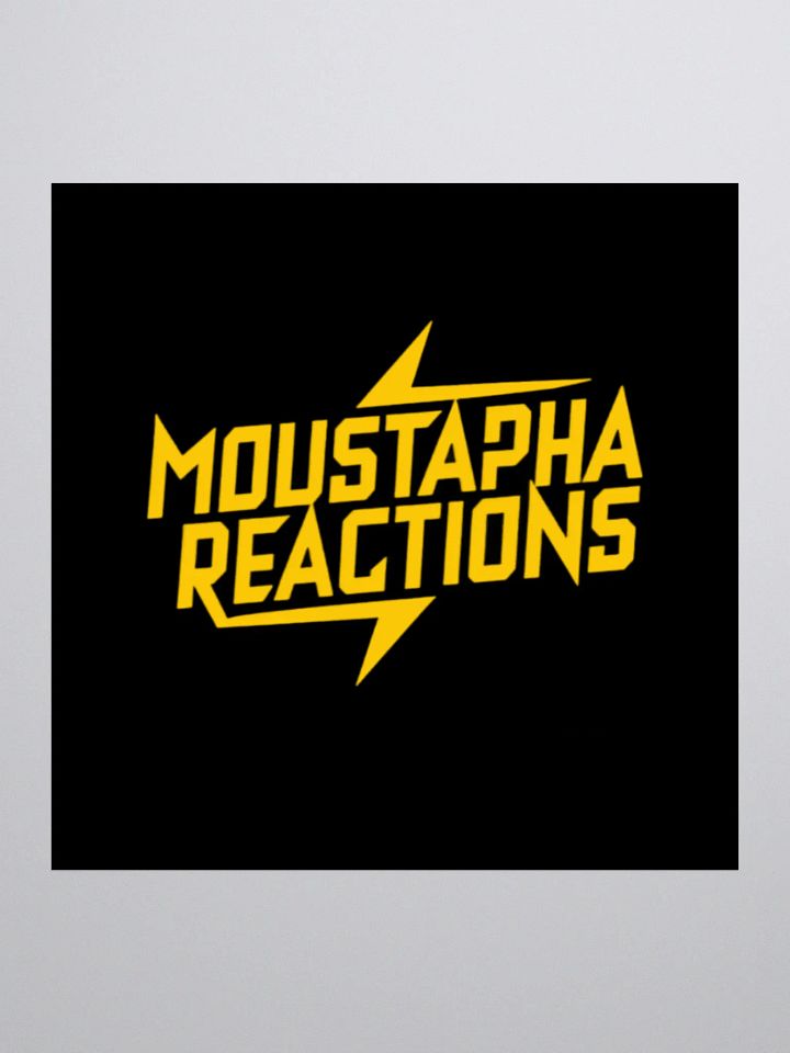 Moustapha Reactions Electric Vibes Kiss Cut Stickers - Gold_Black product image (1)