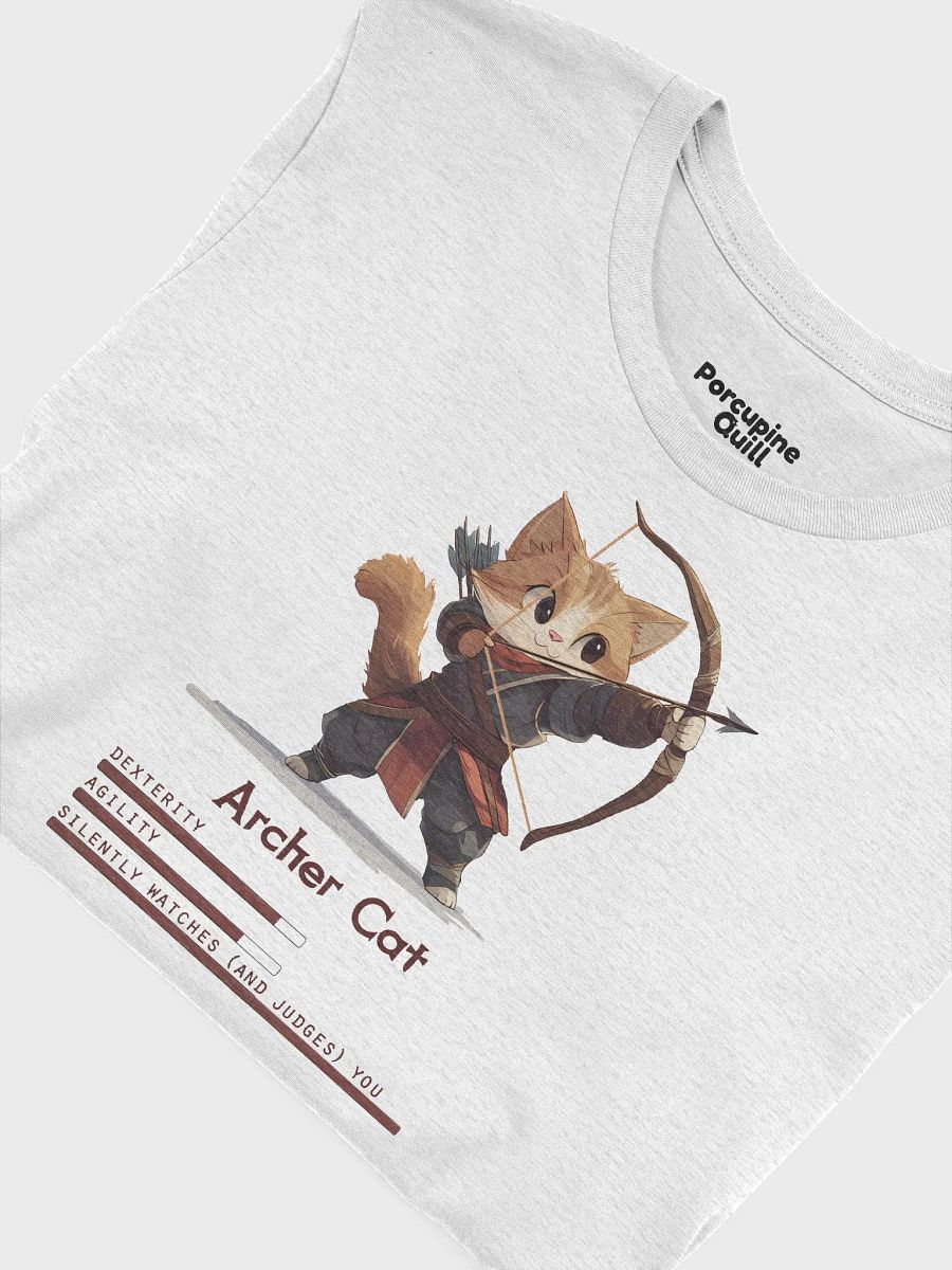 RPG Archer Cat unisex short sleeve T-shirt for gamers and cat lovers product image (5)