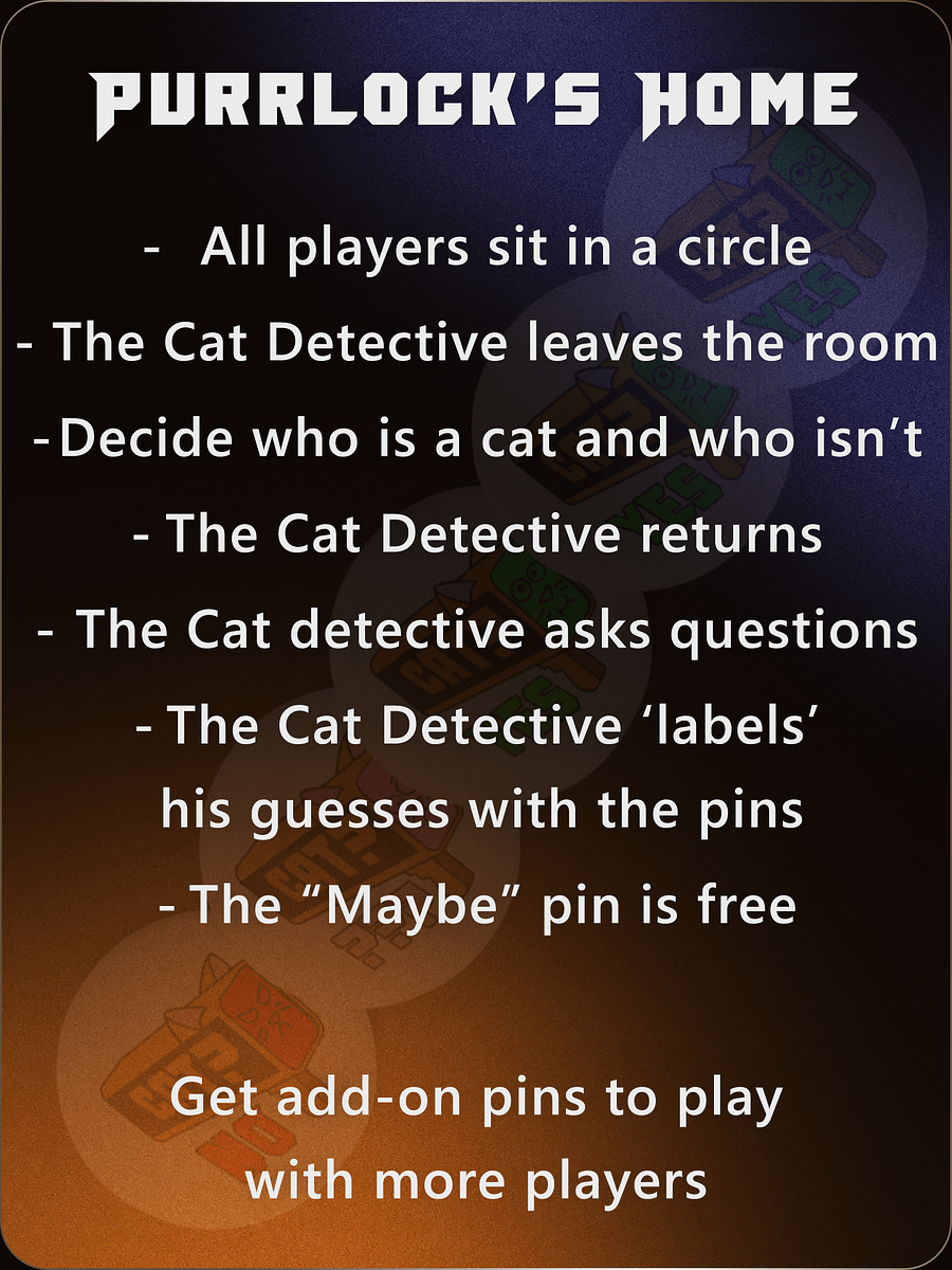 Purrlock's Home Pin Button Set (5x) product image (3)