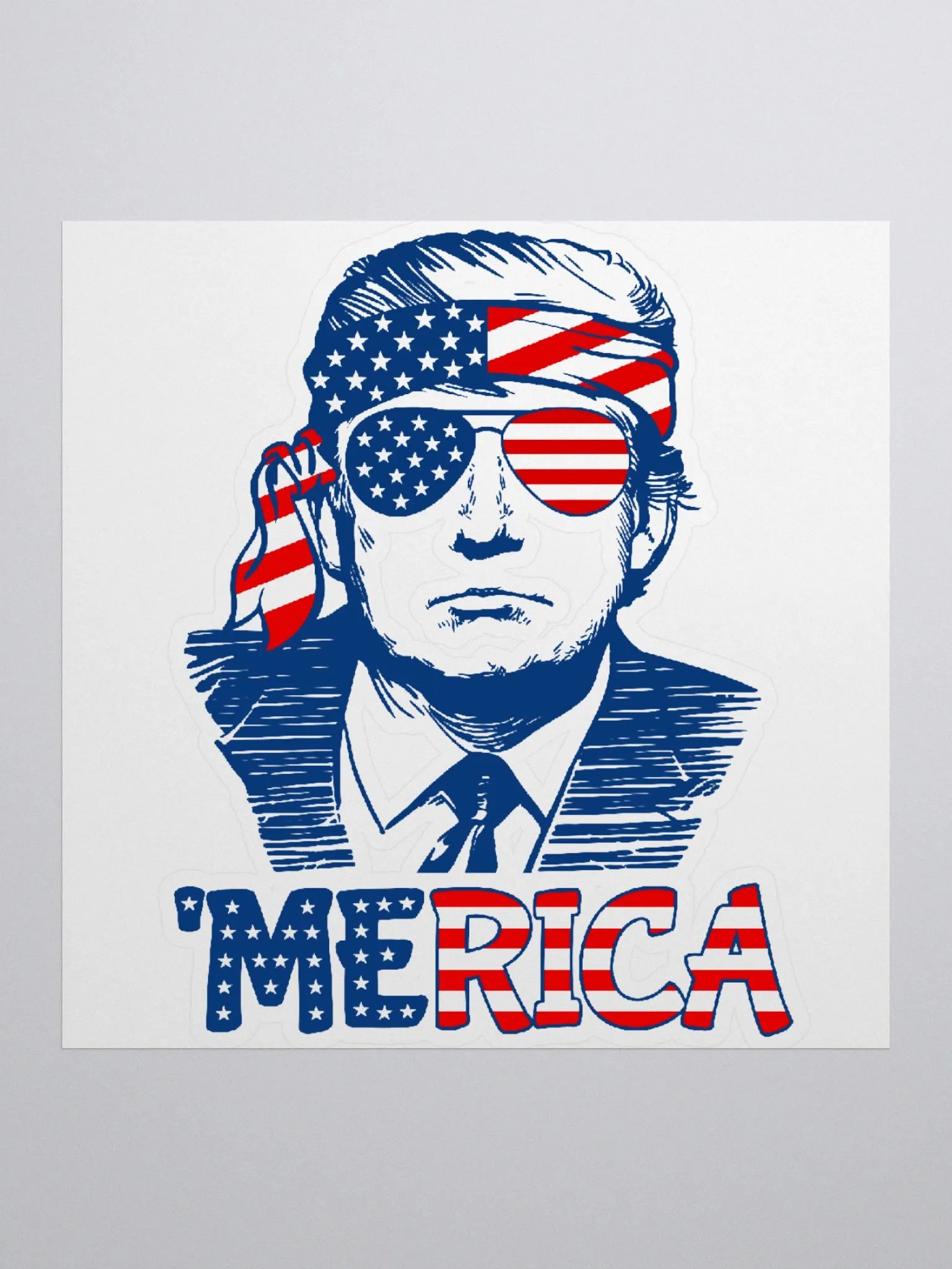 Trump Merica - Kiss Cut Sticker product image (1)