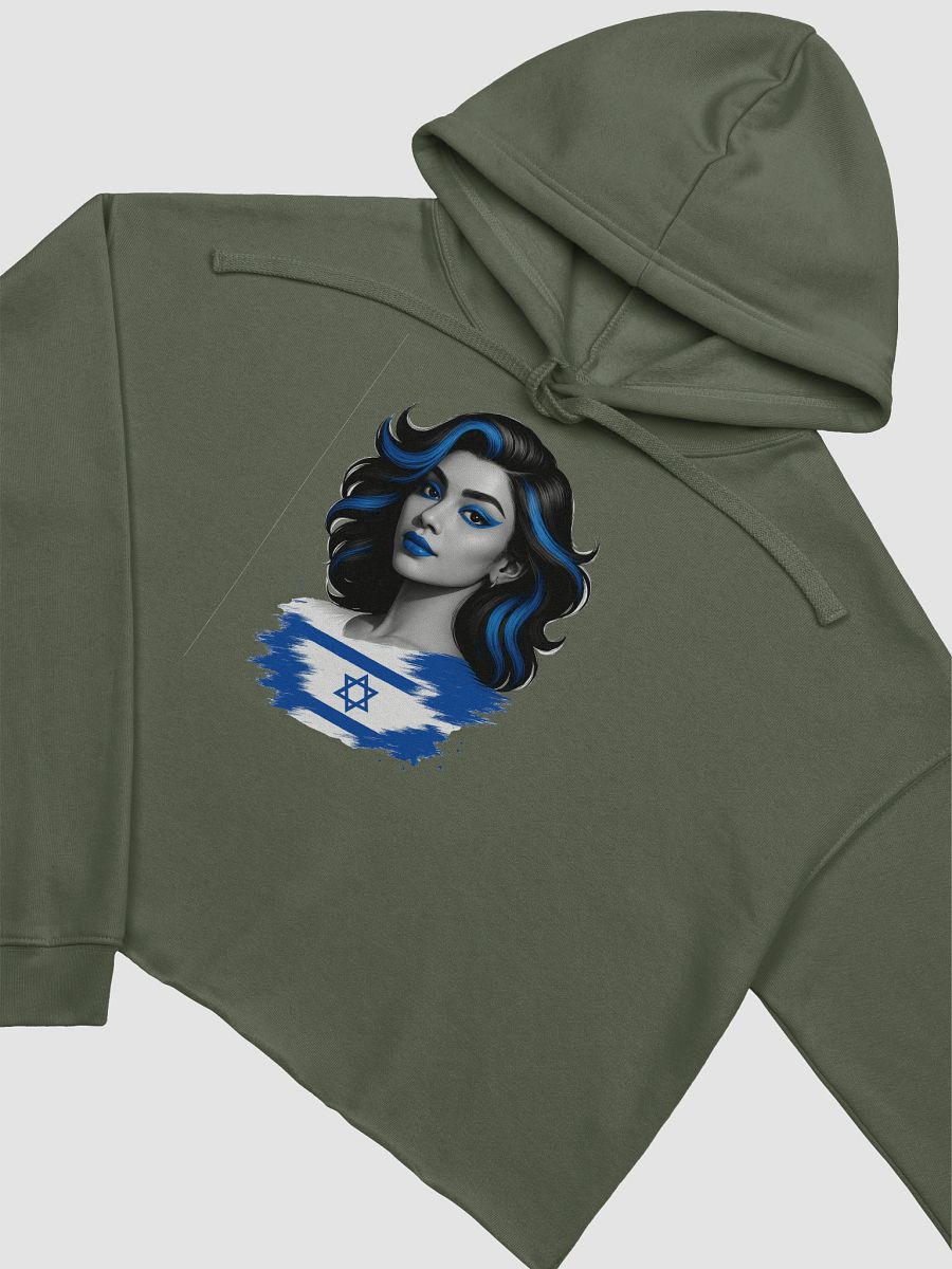 Israeli Flag Artistic Crop Hoodie product image (10)