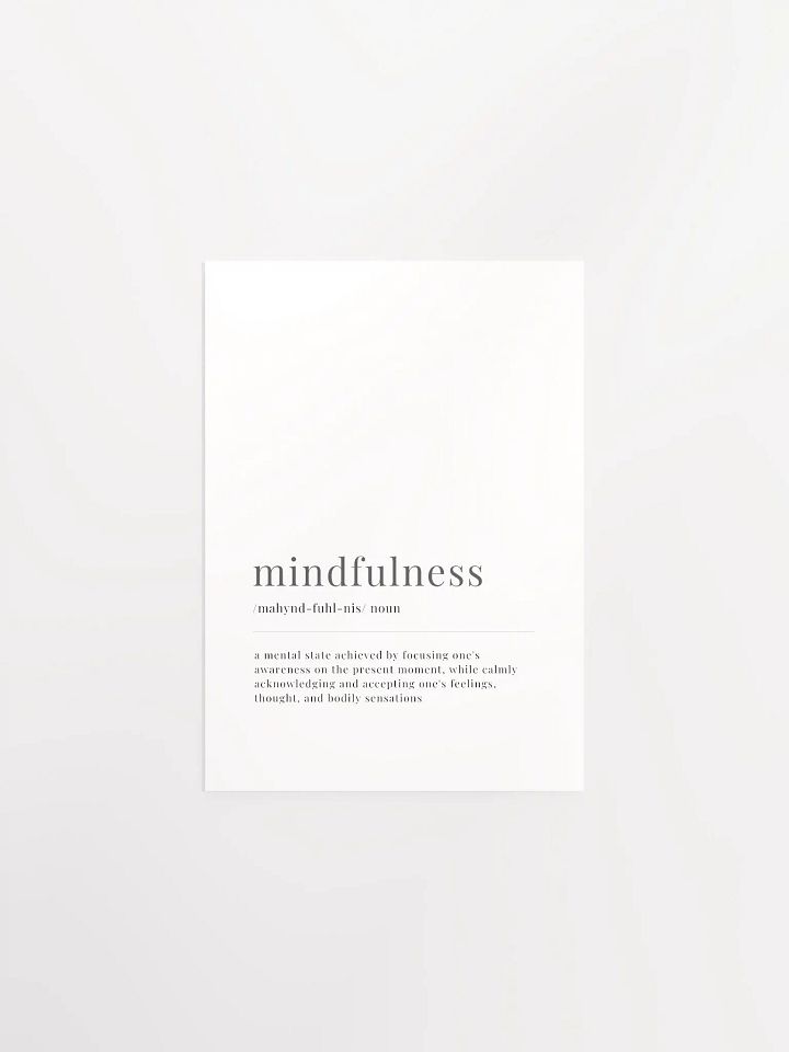 Mindfulness Definition Poster Print product image (2)