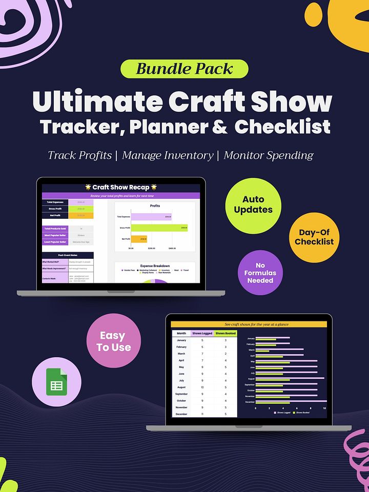 The Ultimate Craft Show Bundle | Event Organizer & Profit, Inventory, Expense Tracker product image (1)