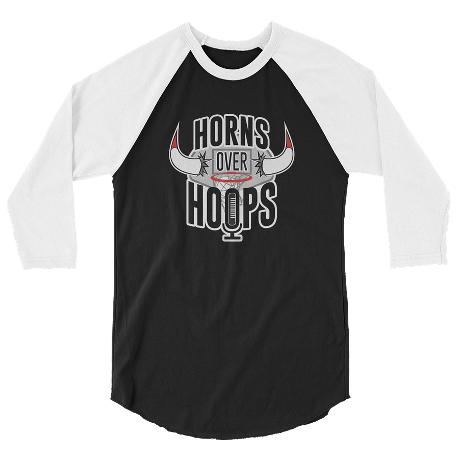 Horns Over Hoops Basketball Raglan Tee product image (2)